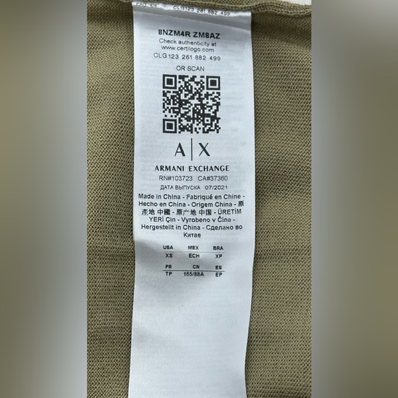 Armani Exchange Pullover 8NZM4R ZM8AZ 1708 Sweater - Picture 6 of 6